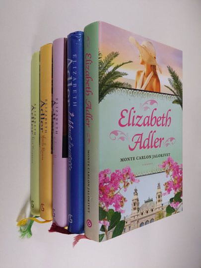Elizabeth Adler : Adler-paketti : Monte Carlon jalokivet ; Rakkaus Pariisissa ; Sydänten sykkeessä ; Kesä Toscanassa ; Hotelli Riviera