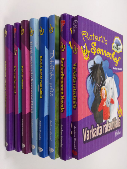 Andrea Wandel : Andrea Wandel setti 8 kirjaa : Sankarihevonen Navajo; Poni pulassa; Petollista peliä; Navajo panee ranttaliksi; Uusi ...