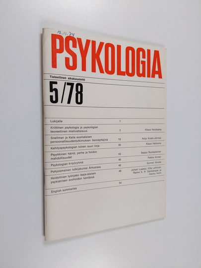 Psykologia 5/78