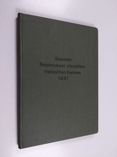 Suomen sopimukset vieraitten valtioitten kanssa 1931