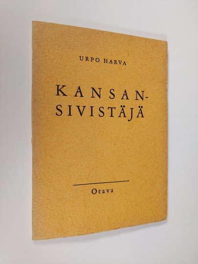 Urpo Harva : Kansansivistäjä