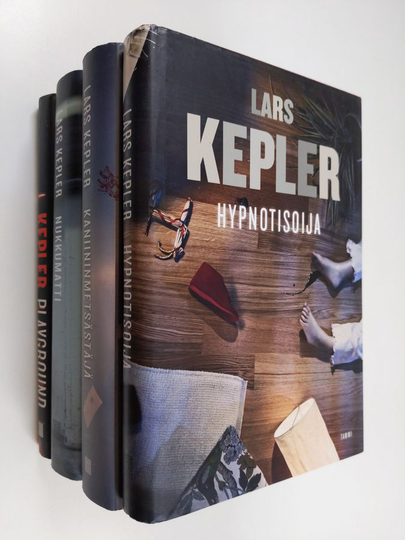Lars Kepler -paketti (4 kirjaa) : Hypnotisoija ; Kaniininmetsästäjä ; Playground ; Nukkumatti