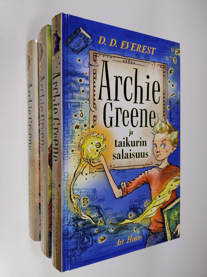 D. D. Everest : Archie Greene 1-3 : Archie Greene ja taikurin salaisuus ; Archie Greene ja alkemistin kirous ; Archie Greene ja korpin loitsu