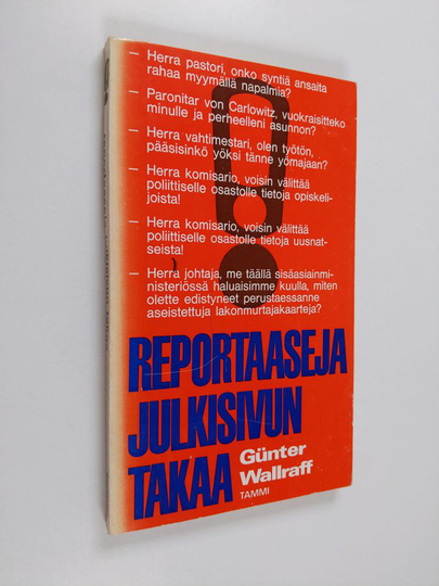 Gunter Wallraff : Reportaaseja julkisivun takaa