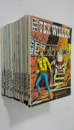 Tex Willer vuosikerta 1981 (puuttuu nrot 2,8)