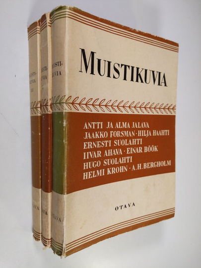 Muistikuvia : Suomalaisia kulttuurimuistelmia 1-3