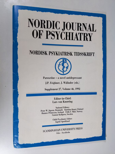 Nordic journal of psychiatry - supplement 27, vol. 46, 1992