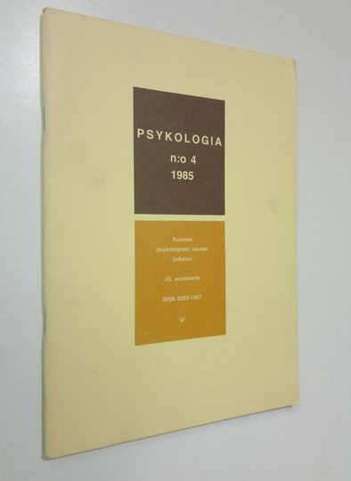 Psykologia 4/1985 : tiedepoliittinen aikakauslehti