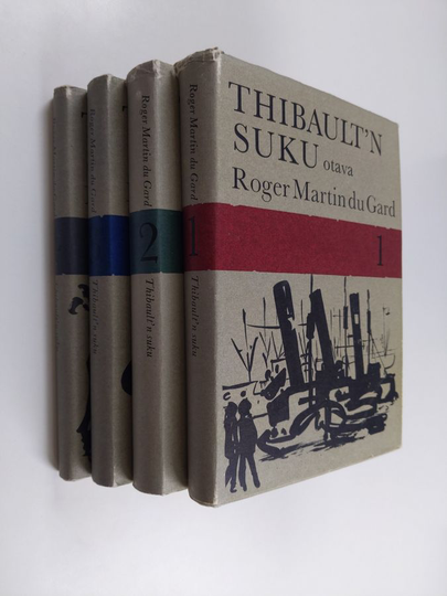 Roger Martin du Gard : Thibault'n suku 1-4 : Harmaakantinen vihko ; Kasvatuslaitos ; Kaunis vuodenaika ; Antoinen potilaat ; La sorrelina ; Isän