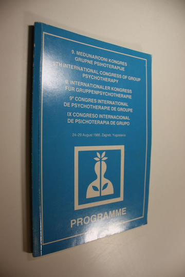 Pigott Claude : Programme : 9th International Congress of Group Psychotherapy 24-29 August 1986m Zagrebm Yugoslavia