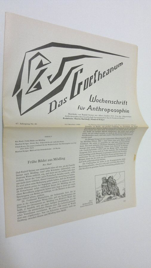 Martin Barkhoff (red.) : Das Goetheanum nr. 42/1988 : Wochenschrift fur Anthroposophie