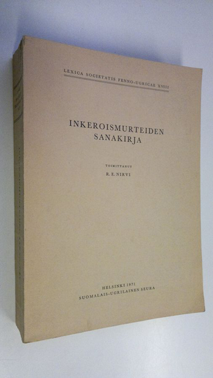 R. E. Nirvi : Inkeroismurteiden sanakirja