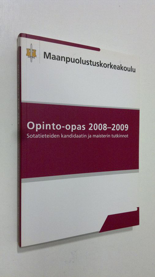 Sotatieteiden kandidaatin ja maisterin tutkinnot : Opinto-opas 2008-2009