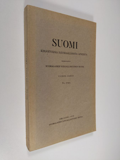 Suomi : Kirjoituksia isänmaallisista aineista. Viides jakso 9. osa