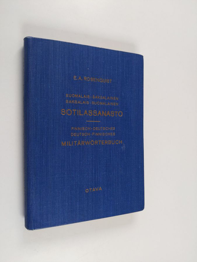 E. A. Rosenquist : Suomalais-saksalainen saksalais-suomalainen sotilassanasto