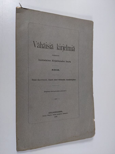 Uuno Karttunen : Vähäisiä kirjelmiä 29 - Kaarle Aksel Gottlundin runokeräykset