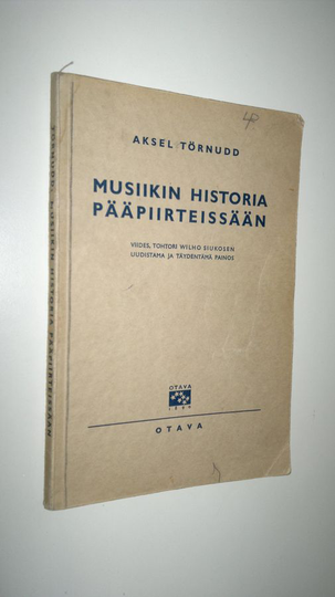 Aksel Törnudd : Musiikin historia pääpiirteissään : seminaareja ja musiikinharrastajia varten