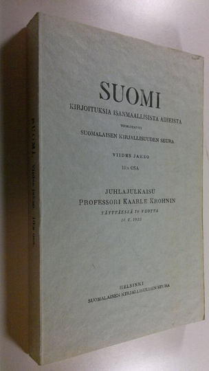 Suomi - Kirjoituksia isänmaallisista aiheista viides jakso 16:s osa