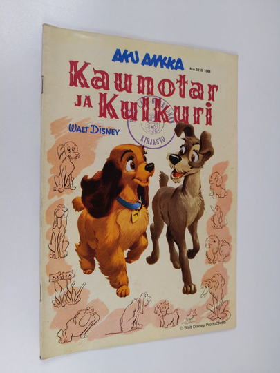 Walt Disney : Aku Ankka 52 B 1984 : Kaunotar ja Kulkuri