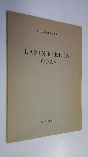 Eliel Lagercrantz : Lapin kielen opas