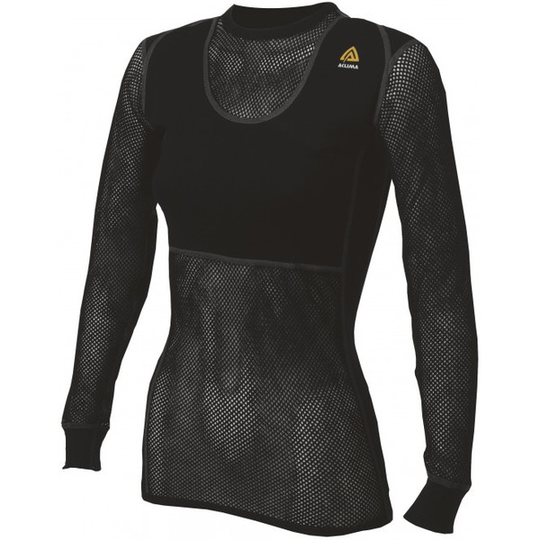 Aclima Woolnet Crewneck W' S - Jet Black - Naiset - M