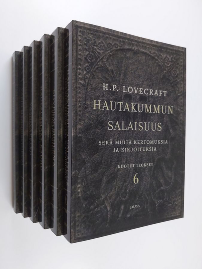 H. P. Lovecraft : Lovecraftin kootut teokset 1-6 ; Kuiskaus pimeässä ja muita kertomuksia ; Varjo menneisyydessä ja muita kertomuksia ; Vaaniva pelko