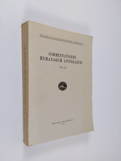 E. N. Tigerstedt ym. : Commentationes Humanarum Litterarum Vol. 44 : Chydenius : The Symbolism of Love in Medieval Thought ; Tigerstedt : Plato's
