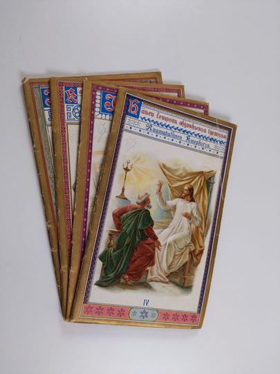 Raamatullinen kuvakirja Vapahtajamme elämästä raamatullisilla kertomuksilla ja runovärssyillä 1-4 : Jesus, hyvä paimen ; Kokekaat ja nähkäät miten ...