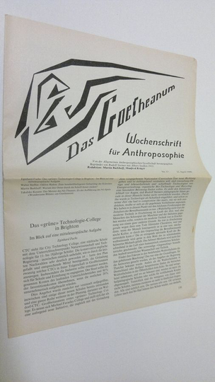 Martin Barkhoff (red.) : Das Goetheanum nr. 17/1990 : Wochenschrift fur Anthroposophie