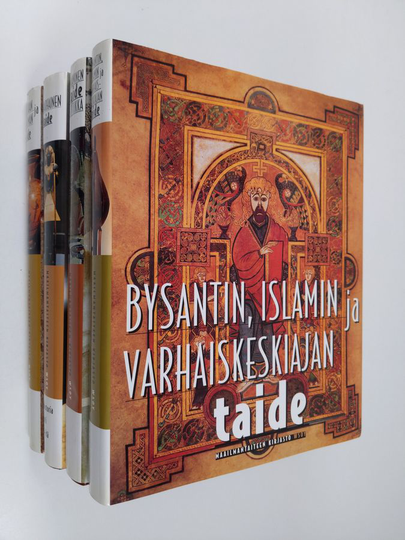 Jose Milicua (toim.) : Maailmantaiteen kirjasto 1-4 : Varhainen taide ; Kreikan ja Rooman taide ; Bysantin, islamin ja varhaiskeskiajan taide ; ...