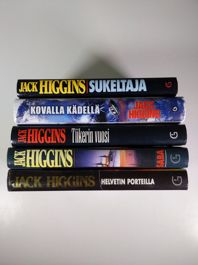 Jack Higgins-paketti (5 kirjaa) : Tiikerin vuosi ; Saba ; Helvetin porteilla ; Sukeltaja ; Kovalla kädellä