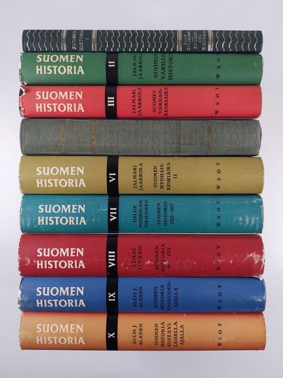 Suomen historia 1-4, 6-10 (puuttuu nro 5) : Suomen esihistoria ; Suomen varhaishistoria ; Suomen varhaiskeskiaika ; Suomen sydänkeskiaika ; Suomen ...