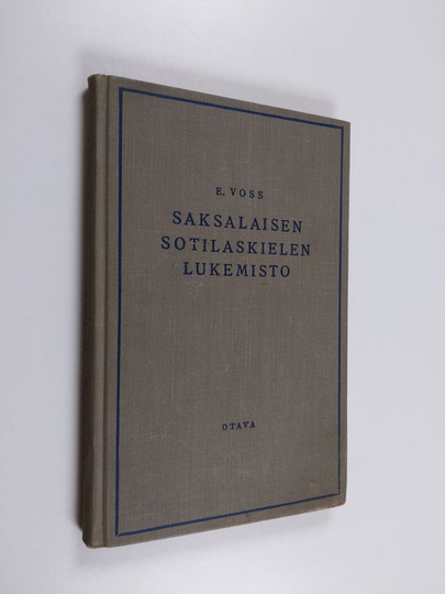 E. Voss : Saksalaisen sotilaskielen lukemisto