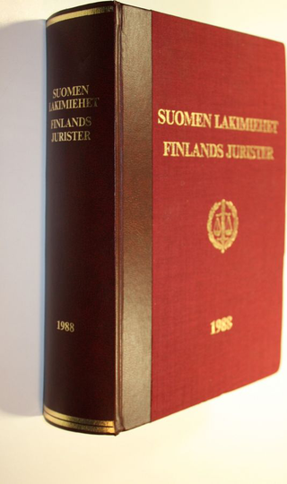 Jaana Tolonen (toim.) : Suomen lakimiehet 1988 = Finlands jurister 1988