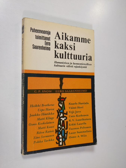 Eero Saarenheimo : Aikamme kaksi kulttuuria