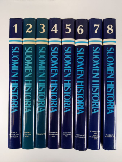 Yrjö Blomstedt (toim.neuvosto) : Suomen historia 1-8 : Kivikausi, pronssikausi ja rautakauden alku, keski- ja myöhäisrautakausi ; Keskiaika, Uuden ...
