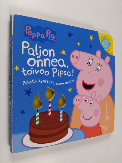 Paljon onnea, toivoo Pipsa! : puhalla kynttilät sammuksiin!