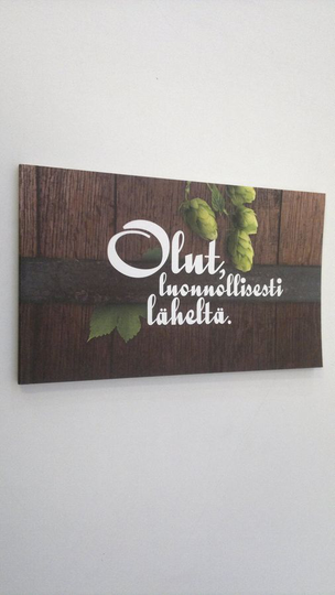 Olut, luonnollisesti läheltä