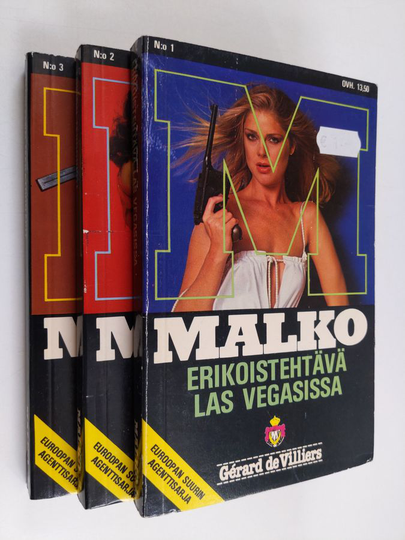 Gerard de Villiers : Malko 1-3 : Erikoistehtävä Las Vegasissa ; Tokion terroristi ; Harlemin maratoonarit