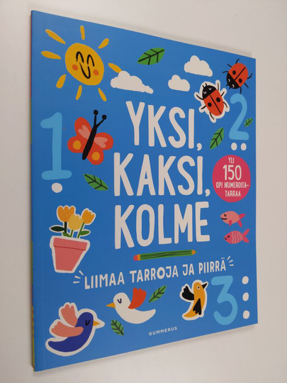 Yksi, kaksi, kolme - liimaa tarroja ja piirrä
