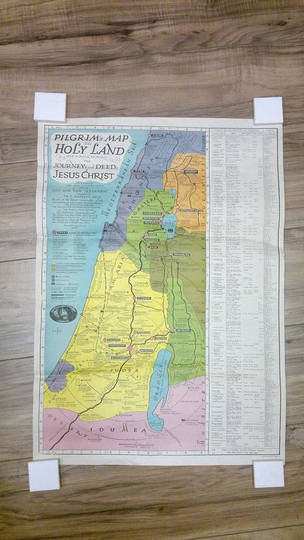 TH. F Mathesy : Pilgrim's map of the holy land for biblical research - The journey's and deed's of Jesus Christ including the most impo