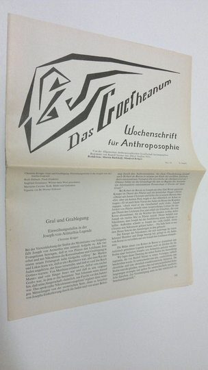 Martin Barkhoff (red.) : Das Goetheanum nr. 15/1990 : Wochenschrift fur Anthroposophie