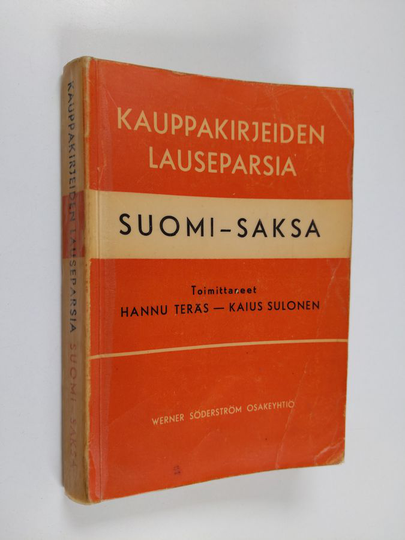 Hannu Teräs : Kauppakirjeiden lauseparsia : suomi-saksa