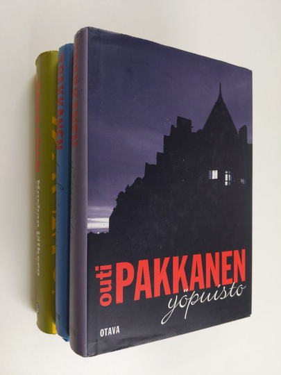 Outi Pakkanen : Outi pakkanen setti 3 kirjaa : Talvimies ; Yöpuisto ; Murhan jälkeen mainoskatko