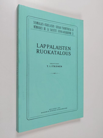 Toivo Immanuel Itkonen : Lappalaisten ruokatalous