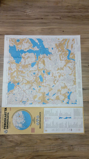 2014 09 Särkiä peruskartta = Grundskarta 1:20000 (1989)