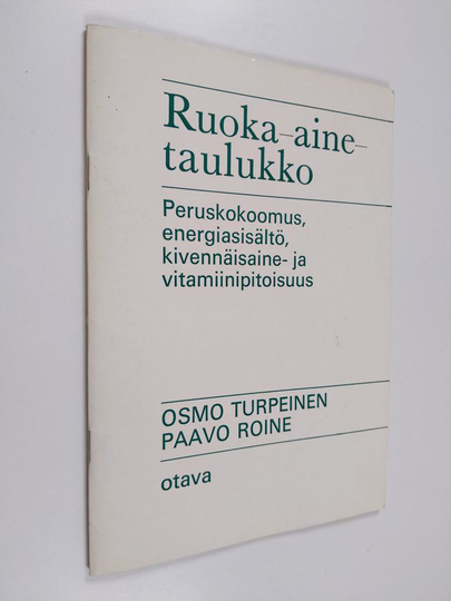 Osmo Turpeinen : Ruoka-ainetaulukko
