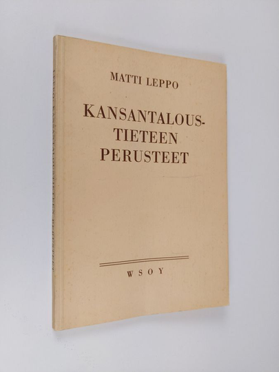 Matti Leppo : Kansantaloustieteen perusteet