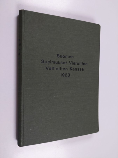 Suomen sopimukset vieraitten valtioitten kanssa 1923