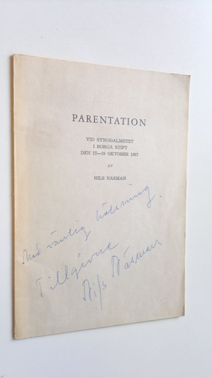 Nils Näsman : Parentation : Vid synodalmötet i Borgå stift den. 17-19 oktober 1967